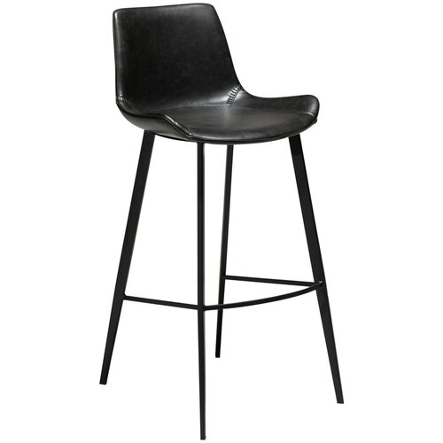 DAN-FORM Denmark Črn barski stol iz eko usnja Hype, višina 102 cm Cene