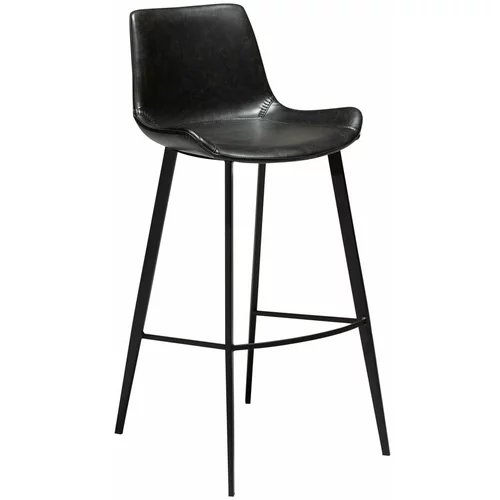 DAN-FORM Denmark Črn barski stol iz eko usnja Hype, višina 102 cm