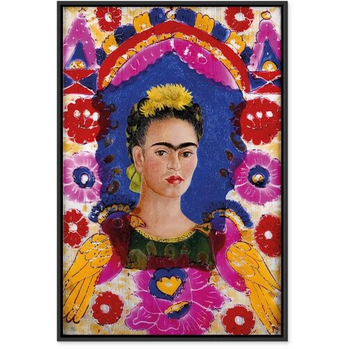  Slika - Frida Kahlo &amp;ndash; The Frame (Self-Portrait) 80x120 U crnom drvenom okviru Slike