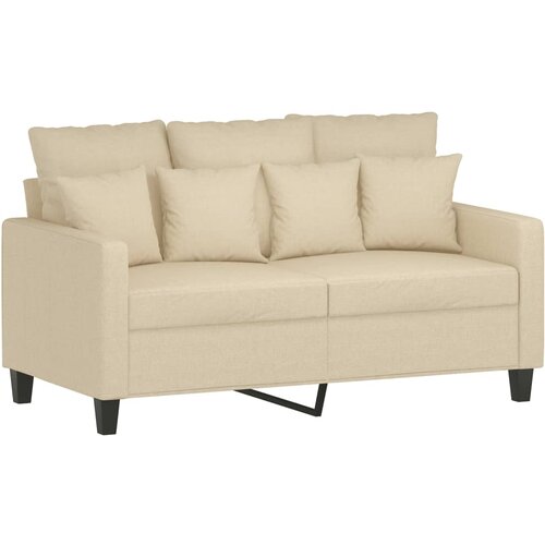  4-dijelni set sofa s jastucima krem od tkanine Slike