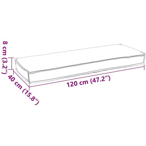 vidaXL Jastučić za paletu za klupu taupe 120x40x8 cm Oxford tkanina Cene