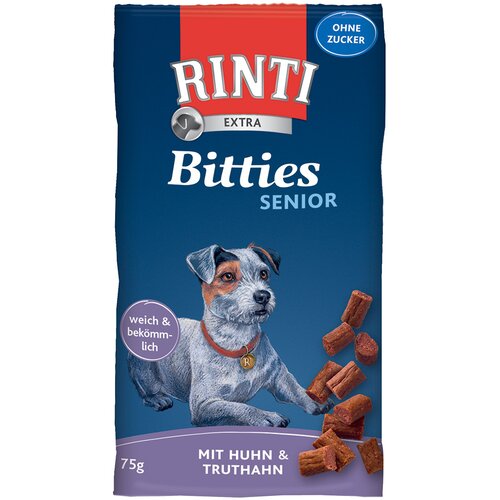 Rinti Extra Bitties Senior - Pi&amp;scaron;čanec &amp;amp; puran (6 x 75 g) Slike