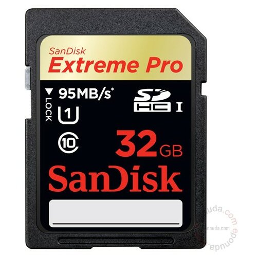 Sandisk SD 32GB extreme pro 95 mb/s, 66438 memorijska kartica Slike