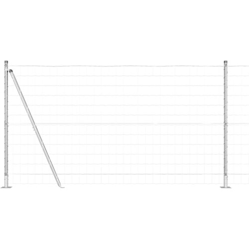  Vanjski Euro Ograda s Betonskom Podlogom 10 x 1,2 m Srebrna Slike