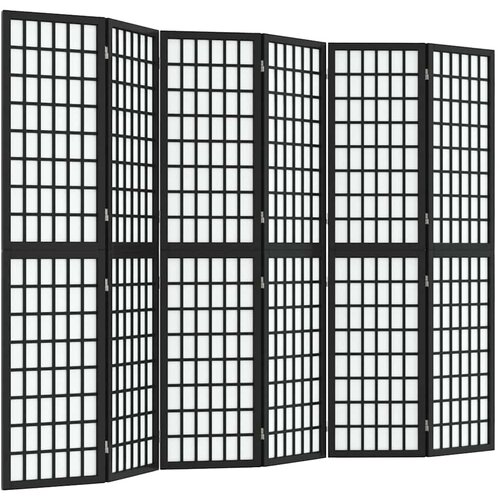  Sklopiva sobna pregrada 6 panela japanski stil 240x170 cm crna Slike