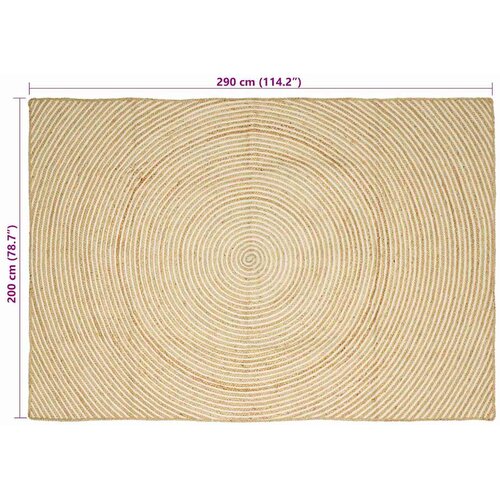  Tepisi za područja Bijela 200 x 290 cm Juta Slike