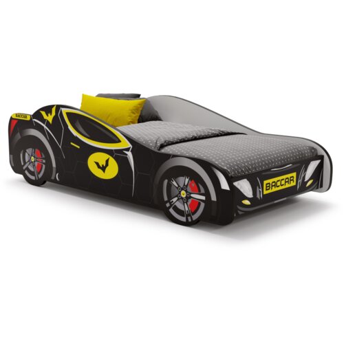 Lux Dečiji krevet Auto Baccar 160x80cm, Sivo-crni Slike