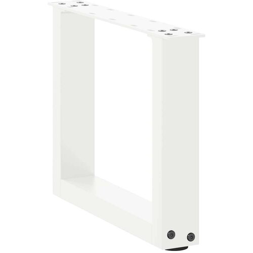  Noge za stolić U-oblika 2 kom bijele 30x(30-31) cm čelik Slike