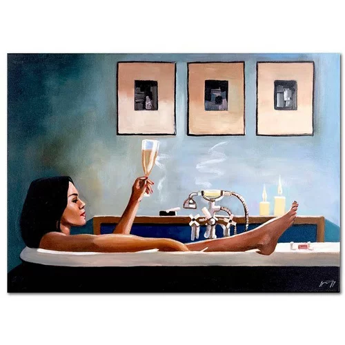 Inne Reprodukacija naslikana uljem Jack Vettriano, Kobieta w wannie