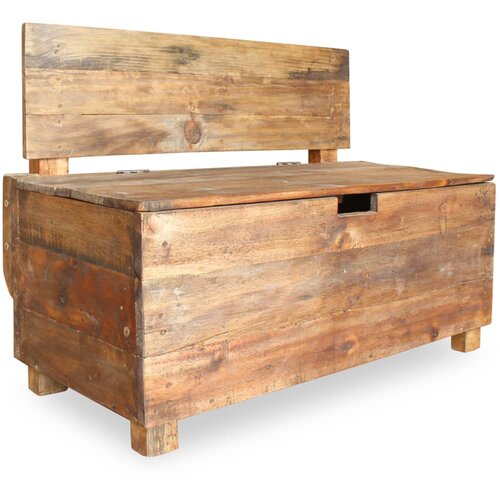 vidaXL Klop iz masivnega predelanega lesa 86x40x60 cm Cene