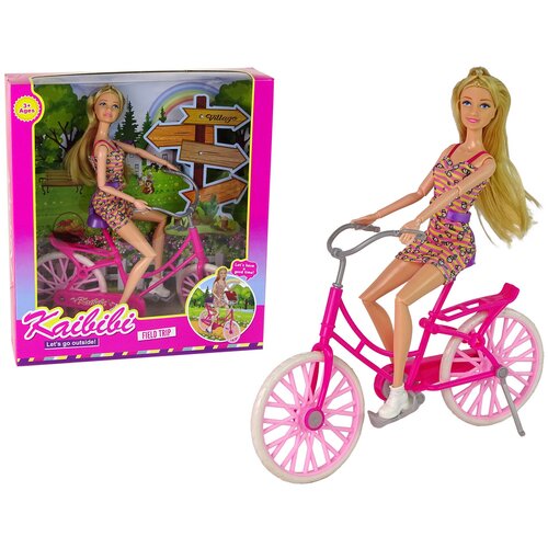  Lutka na biciklu za igru ružičaste boje Slike