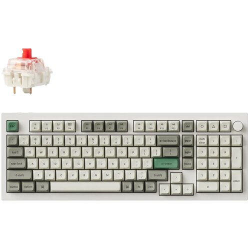 KEYCHRON Q5 Max QMK/VIA Brezžična Mehanska Tipkovnica, Bluetooth / 2.4 GHz, Red Linear Switch, US Layout, Q5M-P1, (21733258) Slike