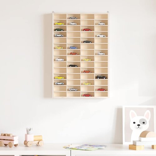  Drvena kolekcionarska vitrina s 56 odjeljaka 40x4,5x60 cm Slike