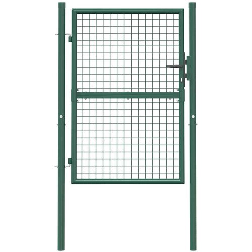vidaXL Vrata za ogradu čelična 100 x 125 cm zelena Cene