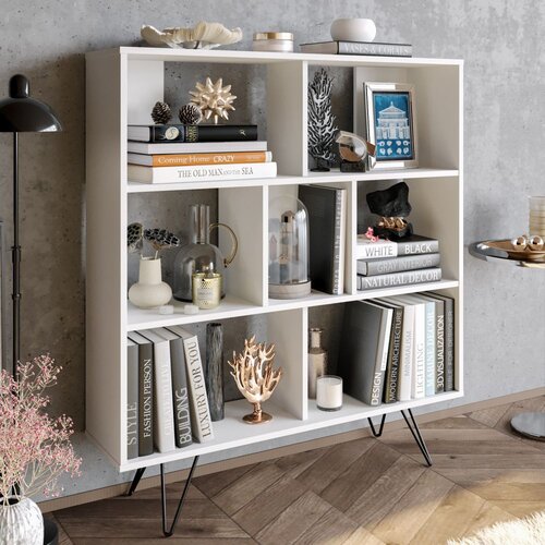 Woody Fashion Polica za knjige Mistico White Slike