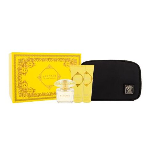 Versace Yellow Diamond set: EDT 90 ml + losion za tijelo 100 ml + gel za tu&amp;scaron;iranje 100 ml + kozmetička torbica za žene Slike