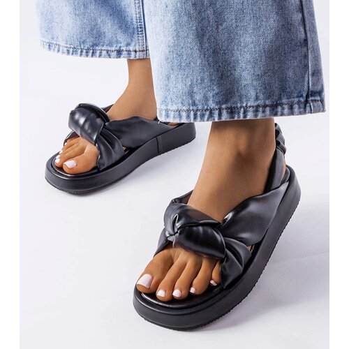 Gemre Black wedge flip-flops Clarice Cijene