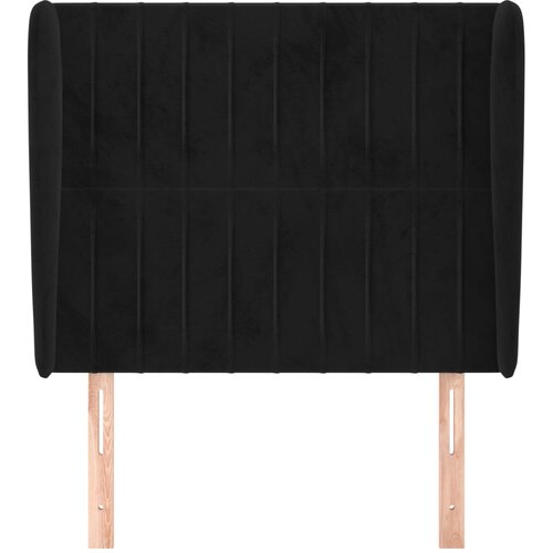  Uzglavlje s u&amp;scaron;ima crno 103x23x118/128 cm bar&amp;scaron;unasto Slike