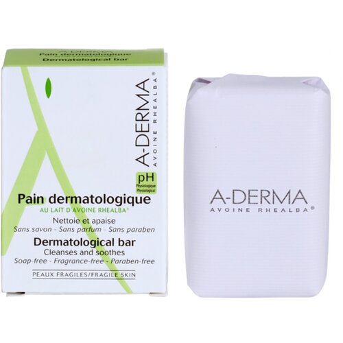 A-derma Original Care dermatolo&amp;scaron;ka kocka za umivanje za občutljivo in razdraženo kožo 100 g Slike