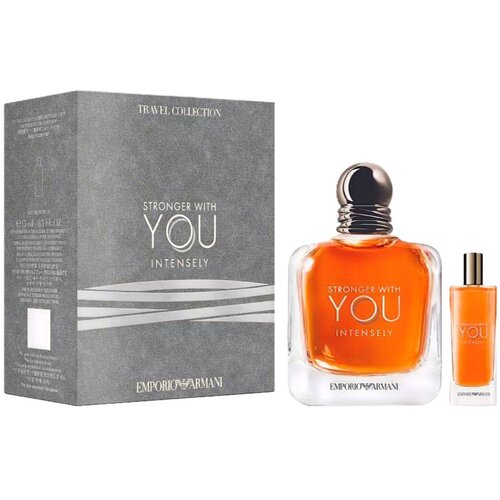 Giorgio Armani Mu&amp;scaron;ki parfemski set Stronger With You Intensely, EDP, 100 ml +Mini,10 ml Slike