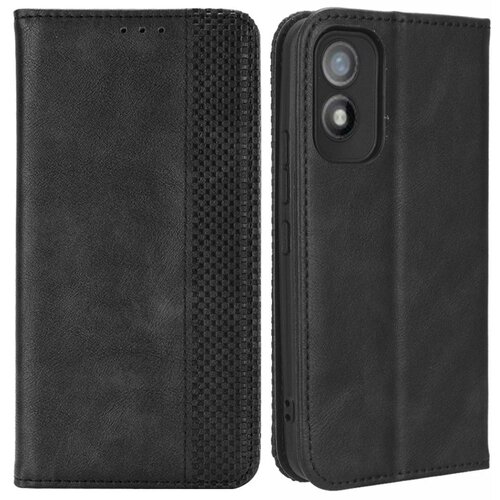 INORCO Za telefon z denarnico Itel A18 retro ovitek za telefon iz PU usnja TPU s stojalom, (22033080) Slike