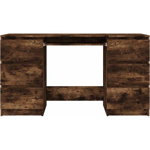  Radni stol boja dimljenog hrasta 140x50x77 cm konstruirano drvo Slike