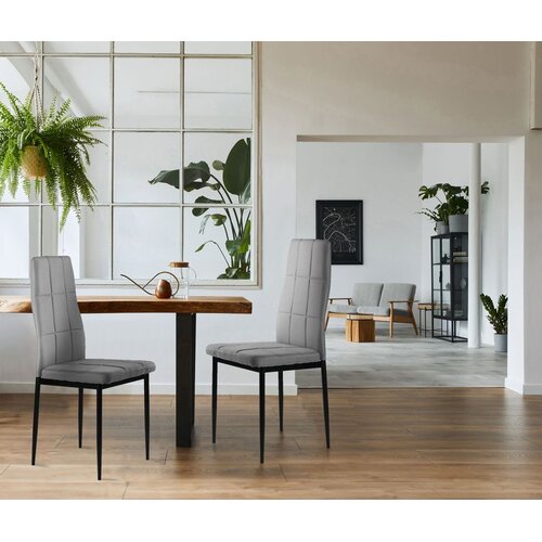 Modern Home Modernhome set od 4 stolice za dnevni boravak - sive Slike