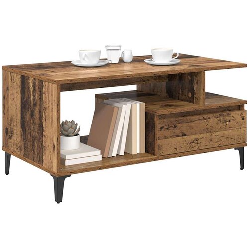 VidaXL Kava Stol Staro drvo 90 x 49 x 45 cm Konstruirano drvo Slike