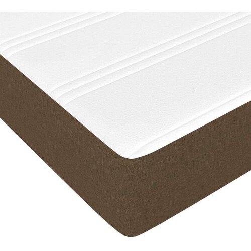vidaXL Vzmetnica z žepkasto vzmetjo temno rjava 120x200x20 cm blago Cene