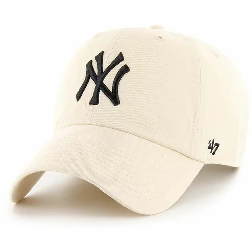 47 Brand Kapa sa šiltom MLB New York Yankees boja: bež, s aplikacijom, B-NLRGW17GWS-NTQ