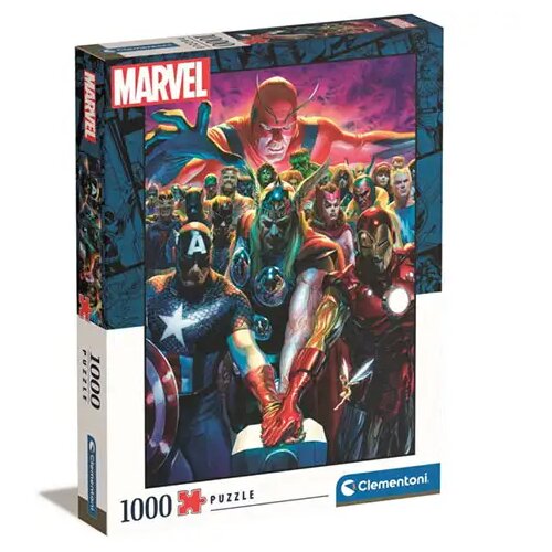 Clementoni 1000-delna sestavljanka Marvel: Maščevalci skupinska slika - Cene