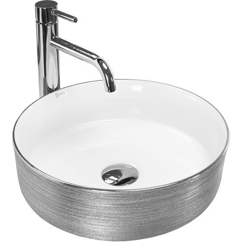Rea Nadgradni umivaonik Sami Brush Silver Slike