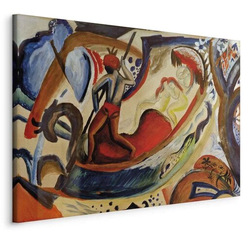  Slika - August Macke – Nackte Mädchen in der Barke 120x80 Na talijanskom platnu Cene
