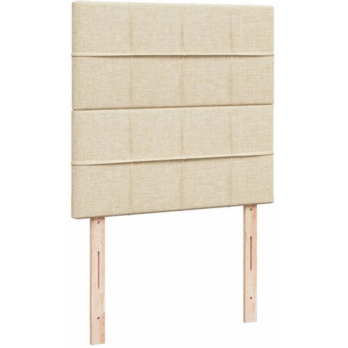  Krevet s oprugama i madracem krem 90 x 200 cm od tkanine Slike