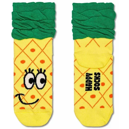 Happy Socks Otroške nogavice Kids Pineapple Sock rumena barva