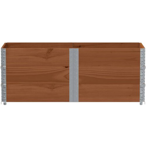 Okviri za palete 3 kom smeđi 150x50 cm od masivne borovine Slike