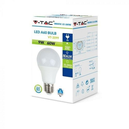 V-tac LED SIJALICA E27 A60 9W CW VTAC Cene