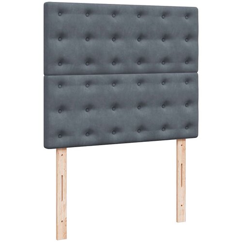 VidaXL okvir za krevet s madracima tamnosivi 120x190 cm bar&amp;scaron;unasti Slike