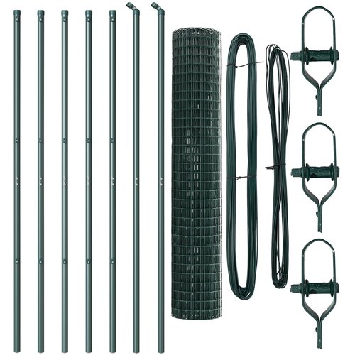 VidaXL Euro Ograda s 7 Stupova 1.6x10 m Galvanizirani Čelik Zelena Slike
