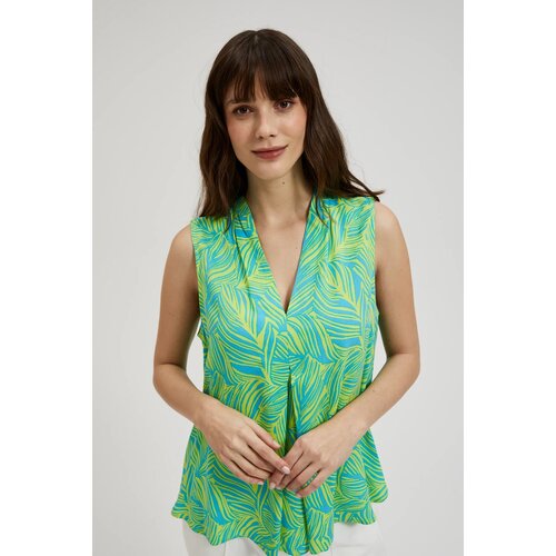 Moodo Women's blouse with neckline - colorful Cene