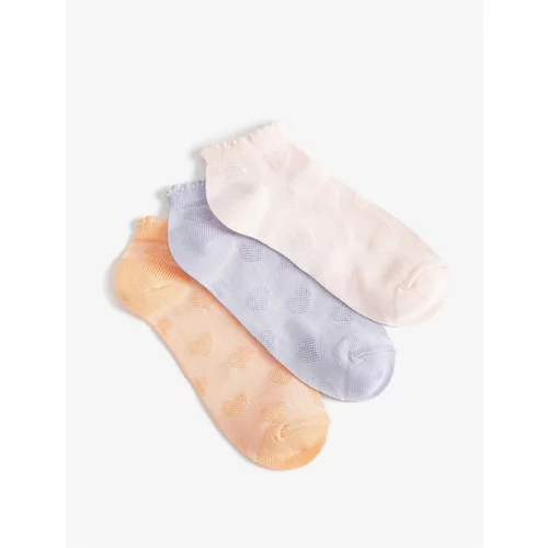 Koton Set of 3 Textured Booties Socks