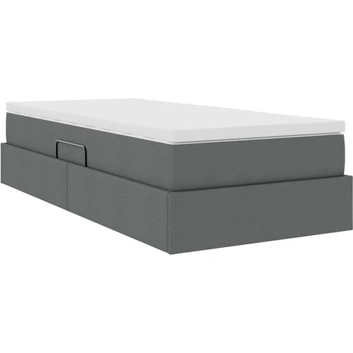  Krevet s madracem i skladi&amp;scaron;tem Tamno siva 90 x 190 cm Poliester Slike
