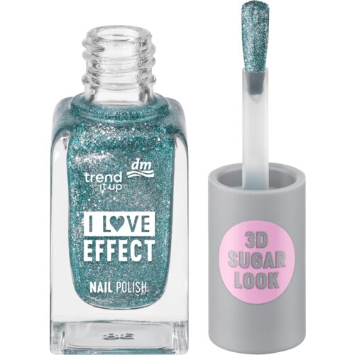 trend !t up i love effect lak za nokte - turquoise glitter 050 8 ml Slike
