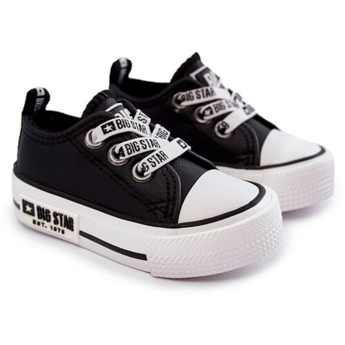 Big Star Children's Leather Sneakers BIG STAR KK374041 Black and white Slike