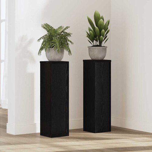  Stalak za biljke 2 pcs Crni hrast 17 x 17 x 60 cm Cene