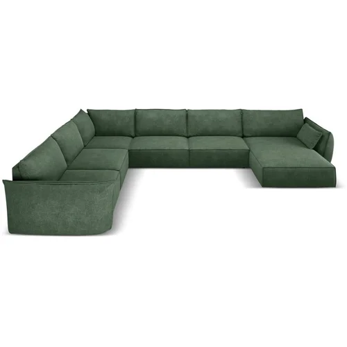 Mazzini Sofas Tamno zelena kutna garnitura (lijevi kut) Vanda -