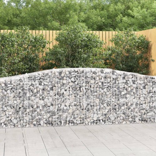  Gabionska ko&amp;scaron;ara s lukom 400x50x80/100 cm pocinčano željezo Slike