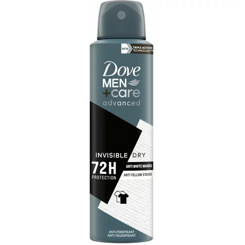 Dove Men + Care Advanced Invisible Dry 72H sprej antiperspirant 150 ml za moške