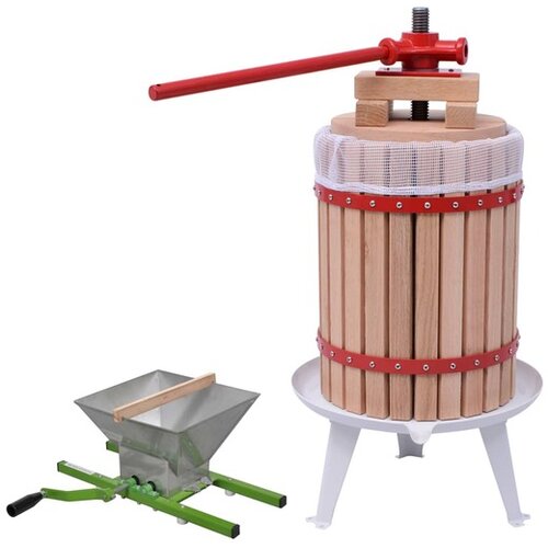  2-dijelni set pre&scaron;e i drobilice za voće i vino - drobilica 18 l + 7 l Cijene