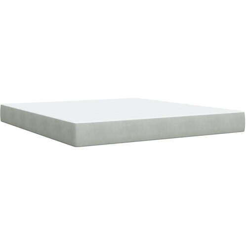 VidaXL Krevet s oprugama i madracem svjetlosivi 180x200 cm bar&amp;scaron;unasti Slike